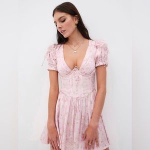 Paulina Puff Sleeve Mini Dress. FOR LOVE & LEMONS FOR VICTORIA’S SECRET